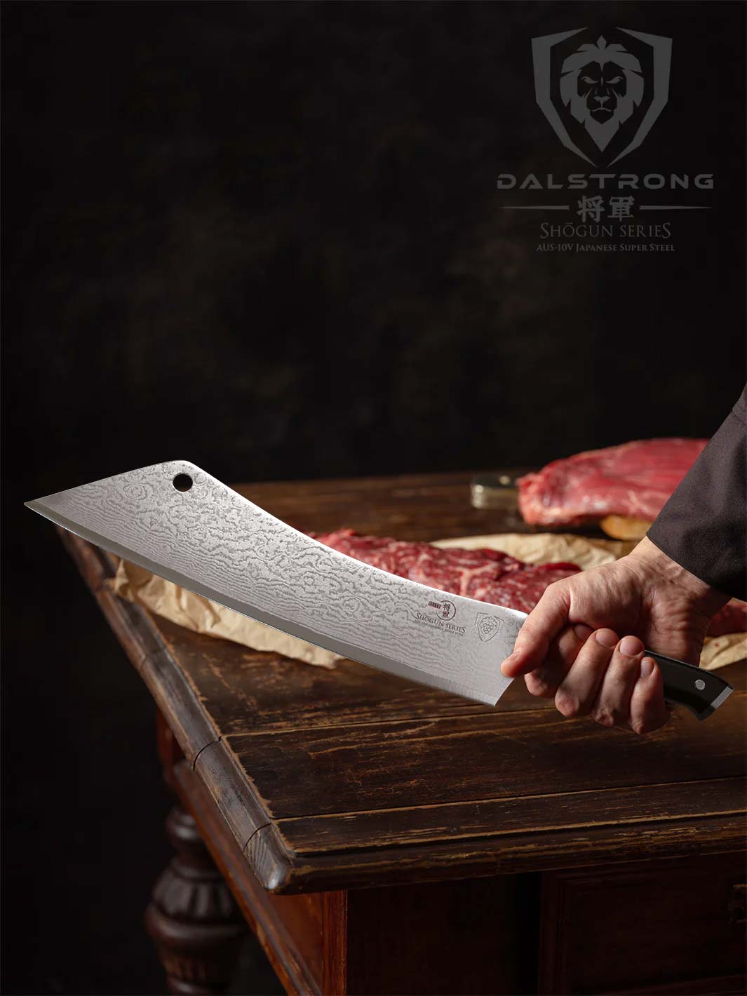 Extra-Long Chef & Cleaver Hybrid Knife 12" | Crixus | Shogun Series | ELITE | Dalstrong ©