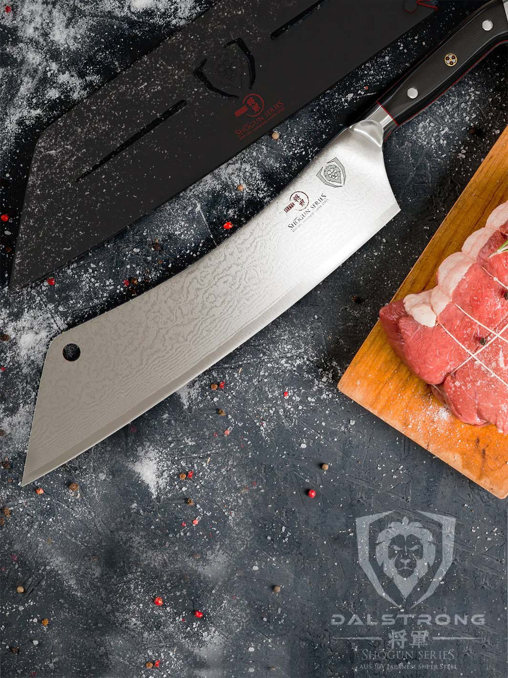 Extra-Long Chef & Cleaver Hybrid Knife 12" | Crixus | Shogun Series | ELITE | Dalstrong ©