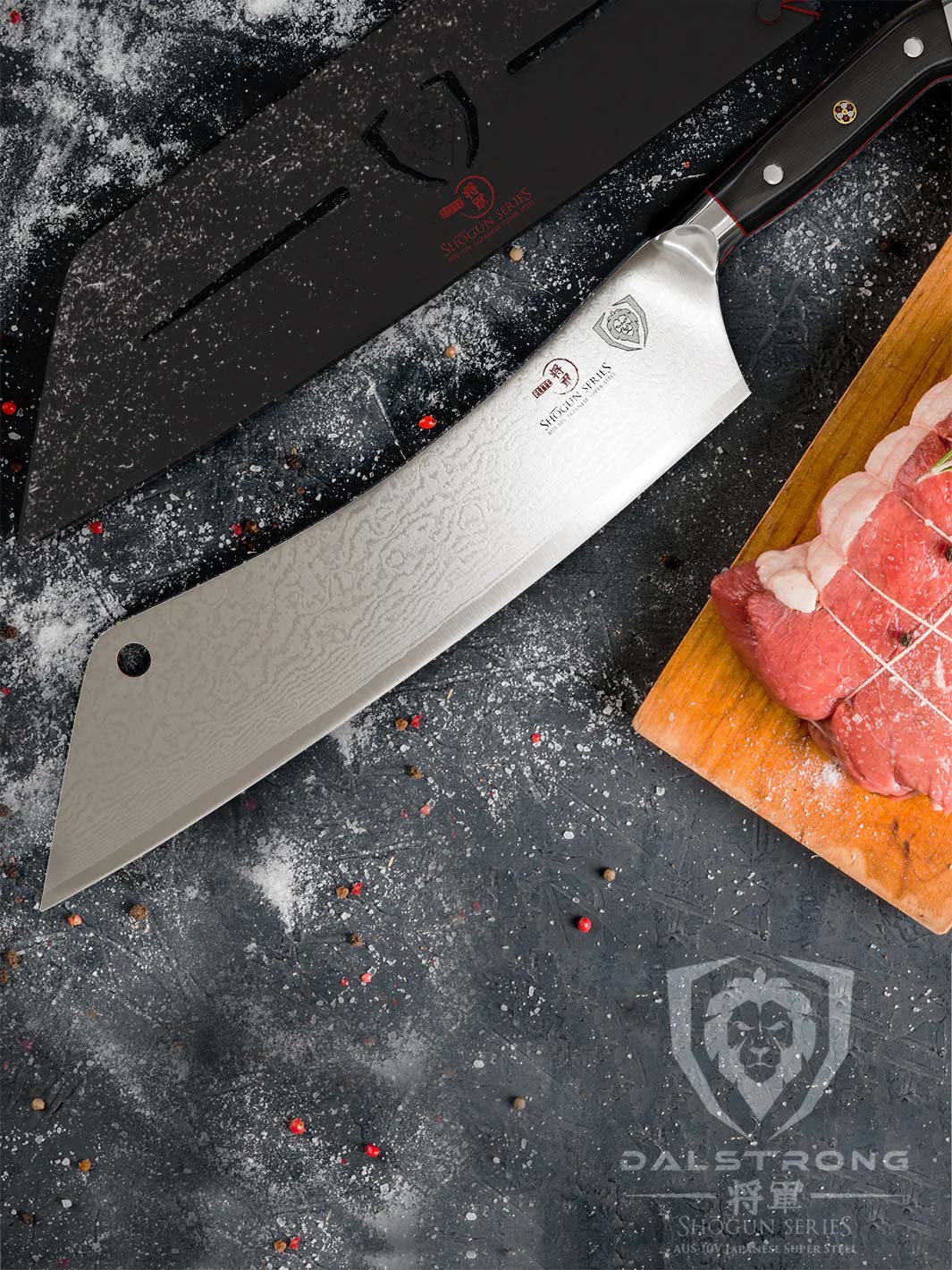 Extra-Long Chef & Cleaver Hybrid Knife 12" | Crixus | Shogun Series | ELITE | Dalstrong ©