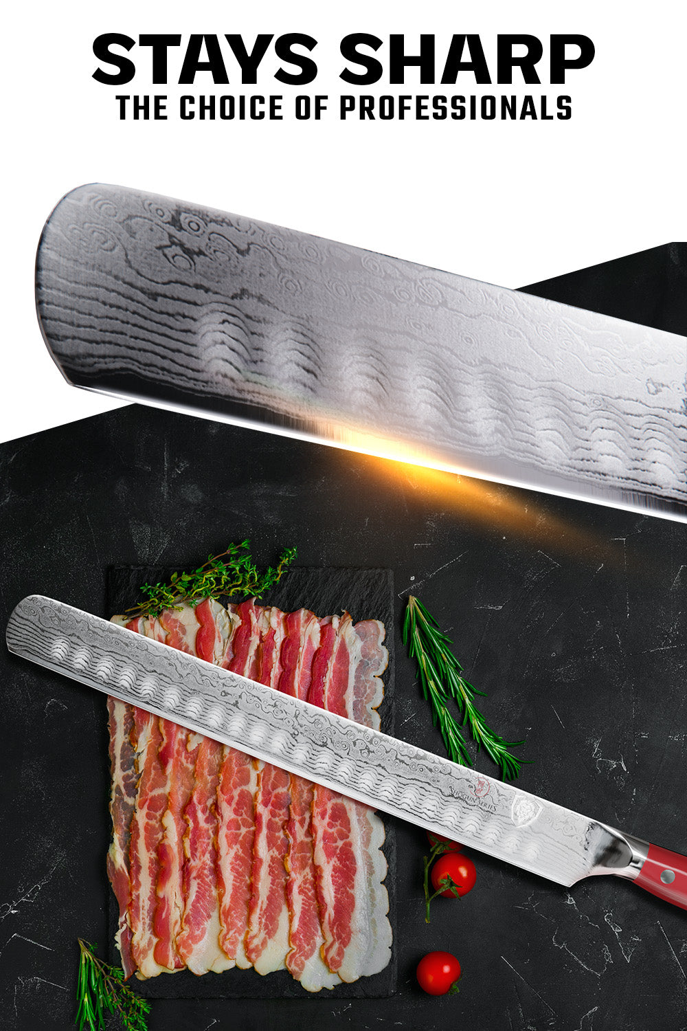 Slicing Carving Knife 12" | Crimson Red ABS Handle | Shogun Series | Dalstrong ©