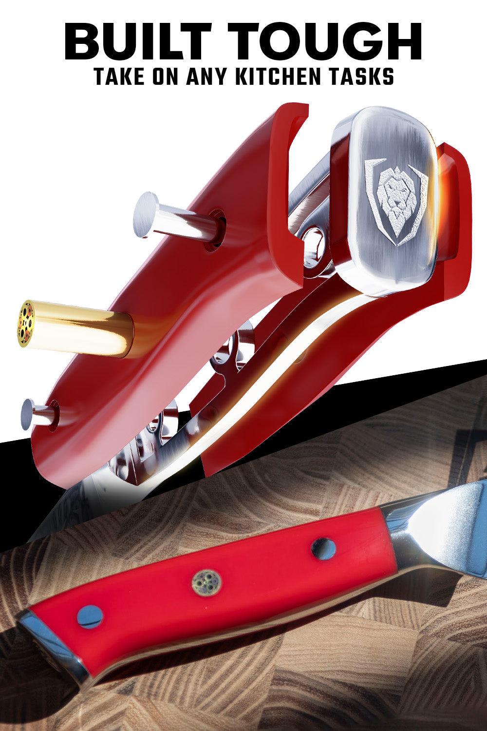 Paring Knife 3.5" | Crimson Red ABS Handle | Shogun Series | Dalstrong ©
