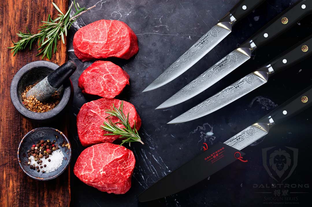 4 Piece Steak Knife Set | Shogun Series | ELITE | Dalstrong ©