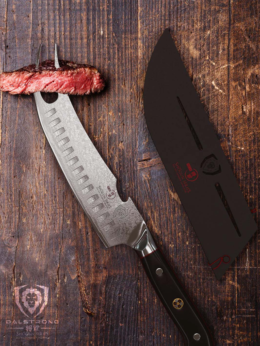 BBQ Pitmaster & Meat Knife 8" | Forked Tip & Bottle Opener | Shogun Series | ELITE | Dalstrong ©