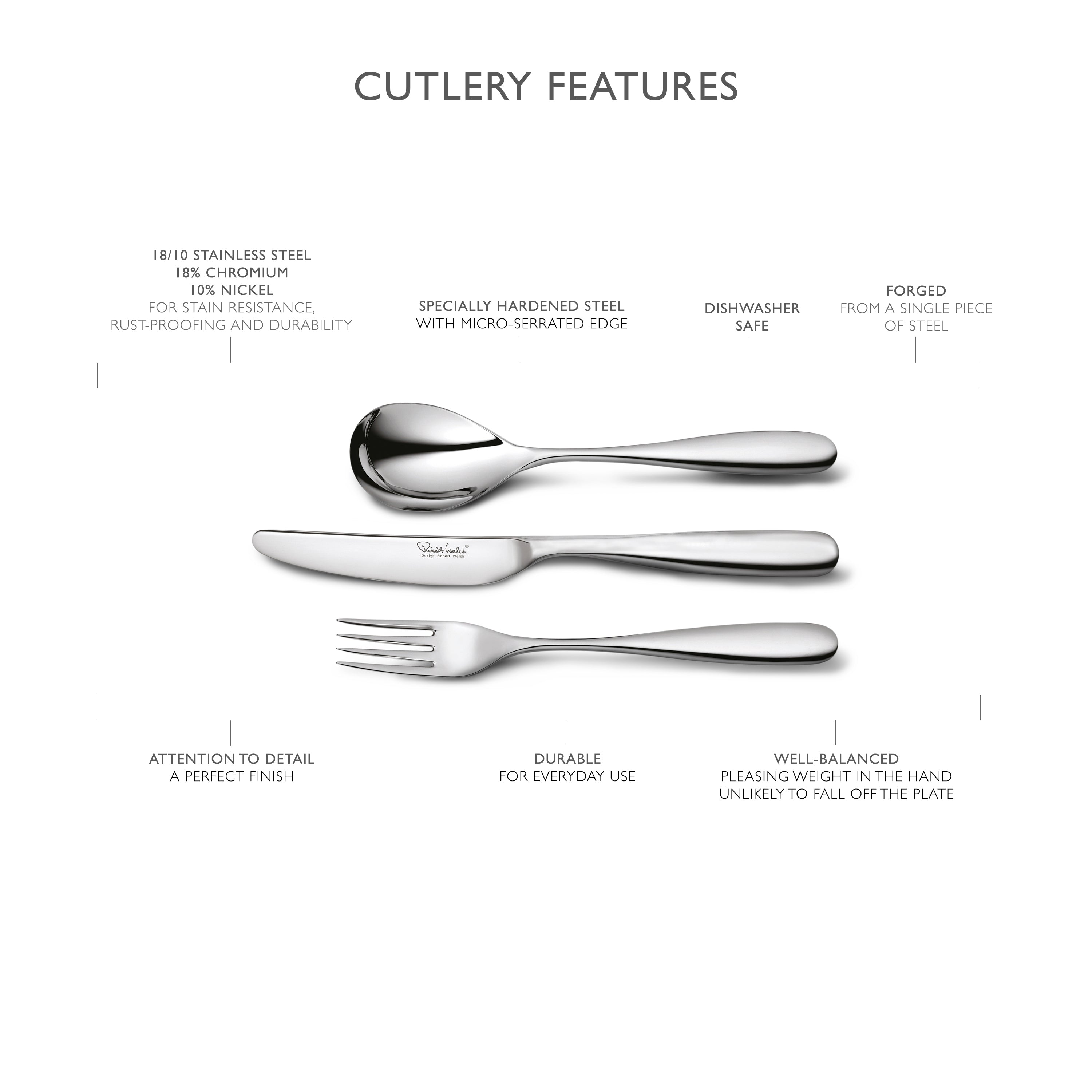 Stanton Bright Salad Serving Fork