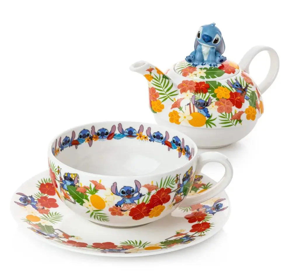 English Ladies Disney Stitch Tea for One Set