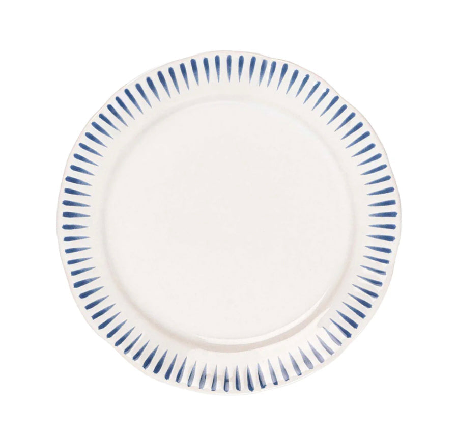Juliska Sitio Stripe Dinner Plate - Delft Blue