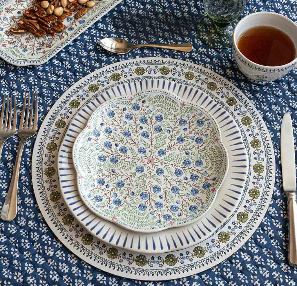 Juliska Sitio Stripe Dinner Plate - Delft Blue