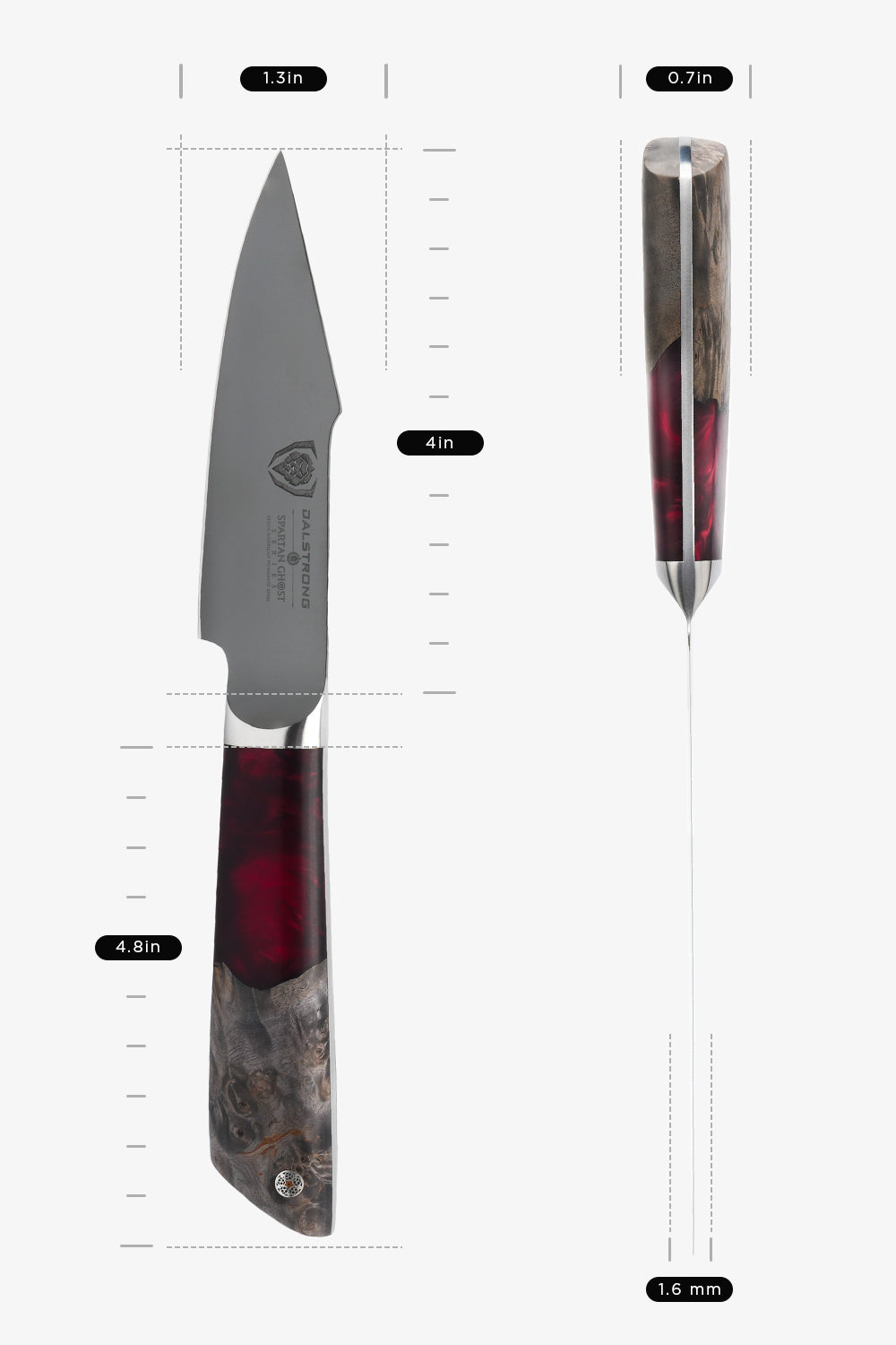 Paring Knife 4" | Spartan Ghost™ Series | Dalstrong ©