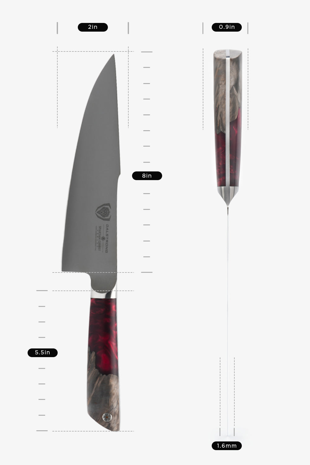 Chef's Knife 8" | Spartan Ghost™ Series | Dalstrong ©