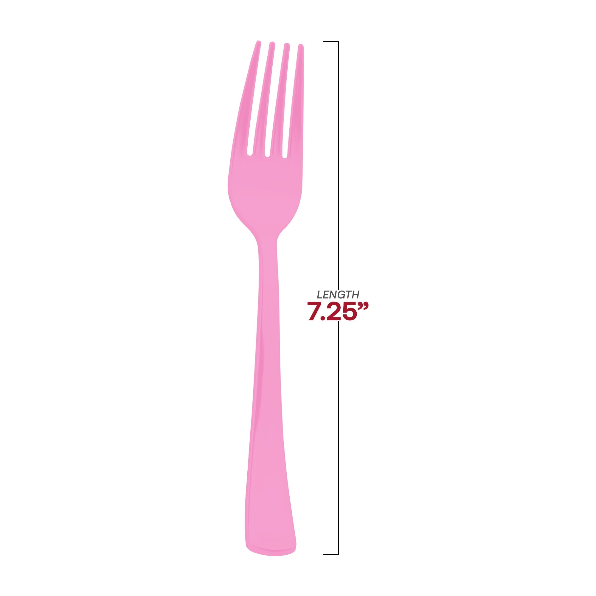 Pink Disposable Plastic Party Forks