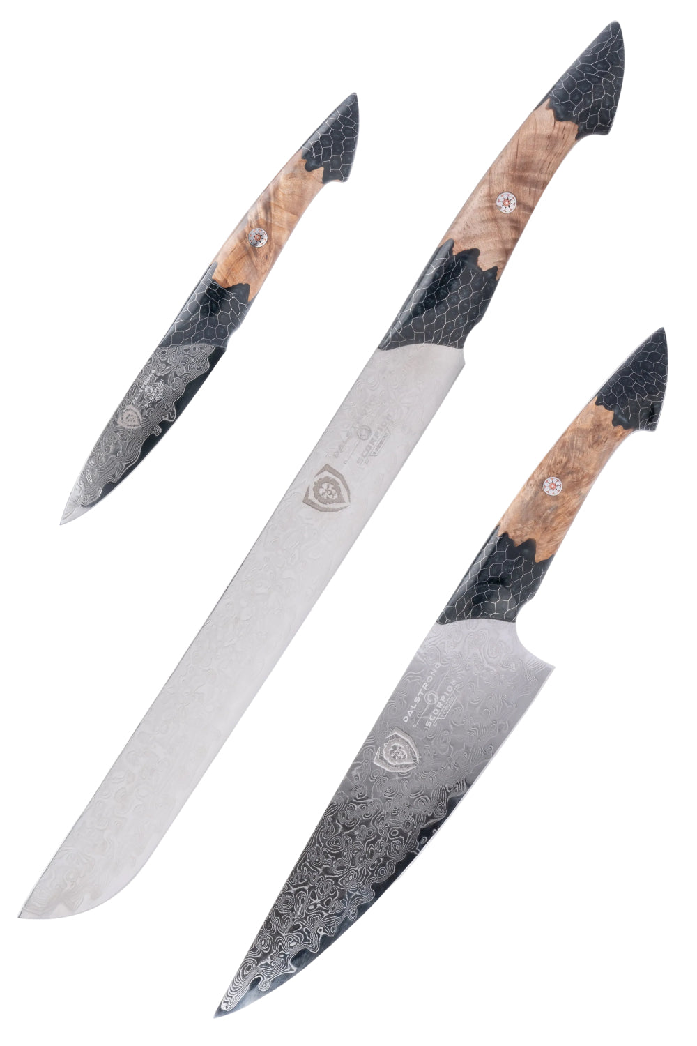 Scorpion Venom Bundle | 8" Chef's Knife + 4" Paring Knife + 11" Slicer Knife