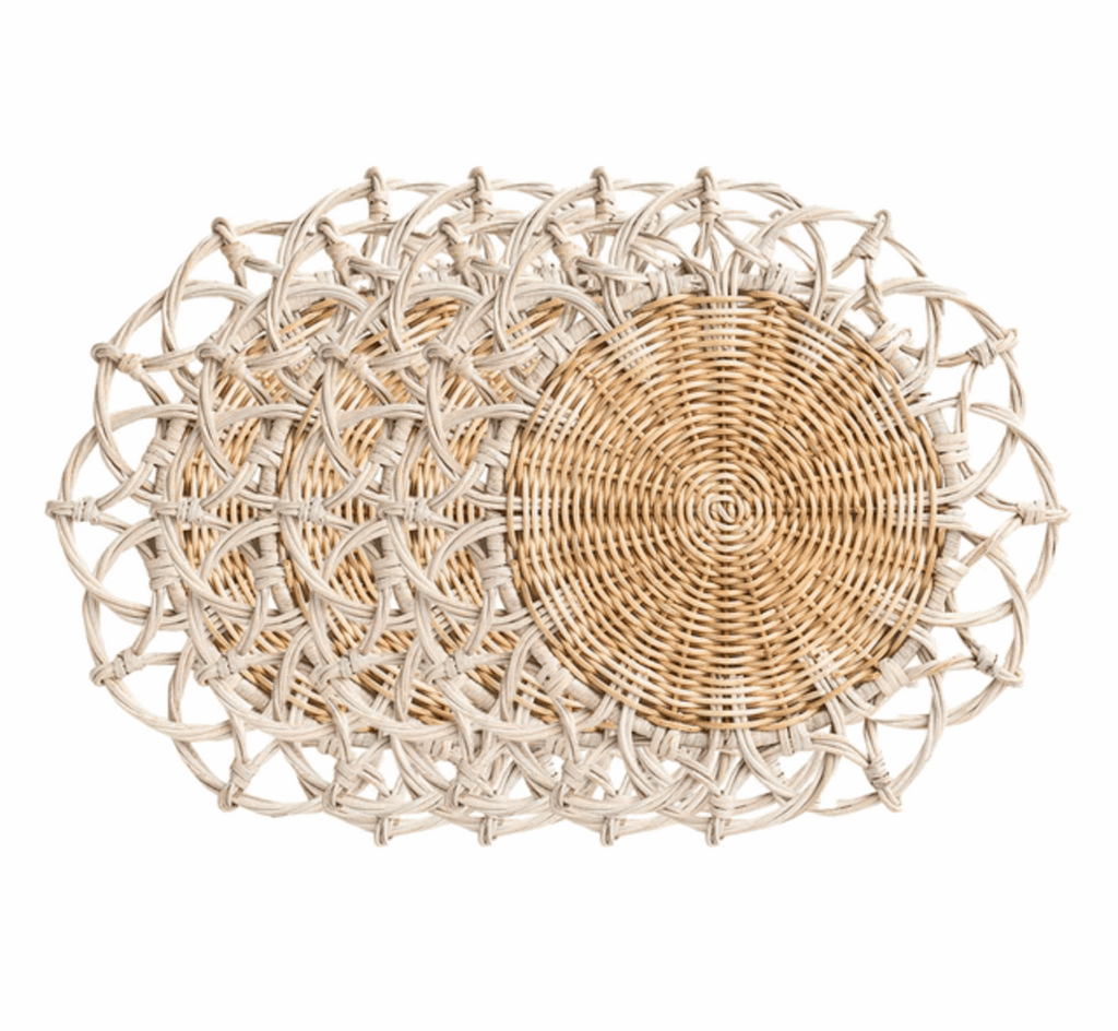 Juliska Provence Rattan Placemat - whitewash