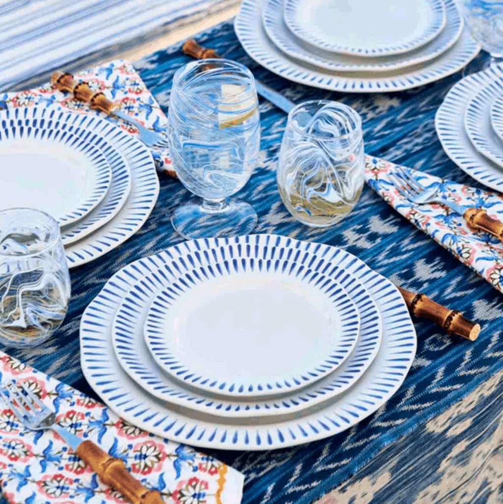 Juliska Sitio Stripe Dessert/Salad Plate - Delft Blue