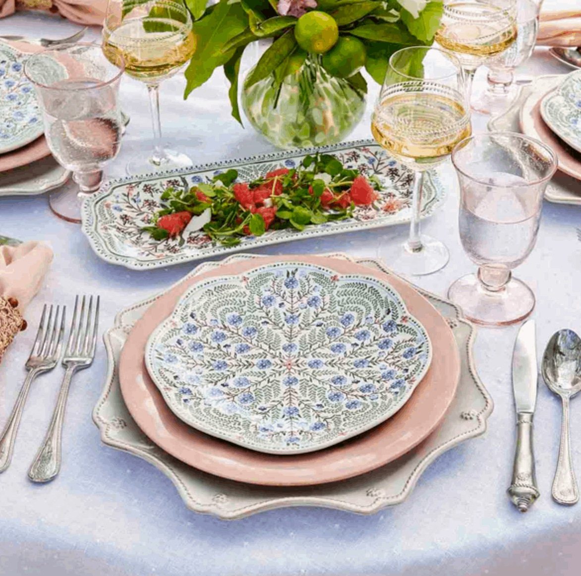 Juliska Villa Seville Scalloped Dessert/Salad Plate - Chambray