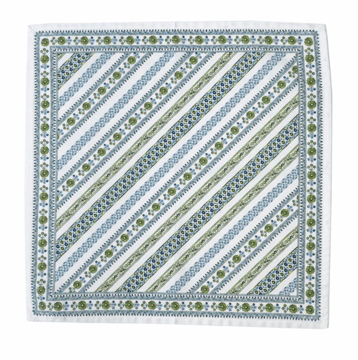 Juliska Seville Stripe Napkin - Green- Set of 4