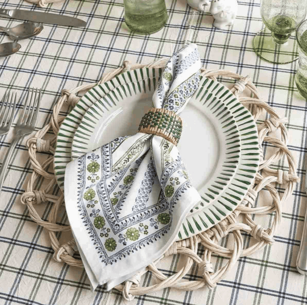 Juliska Sitio Stripe Cereal/Ice Cream Bowl - Basil