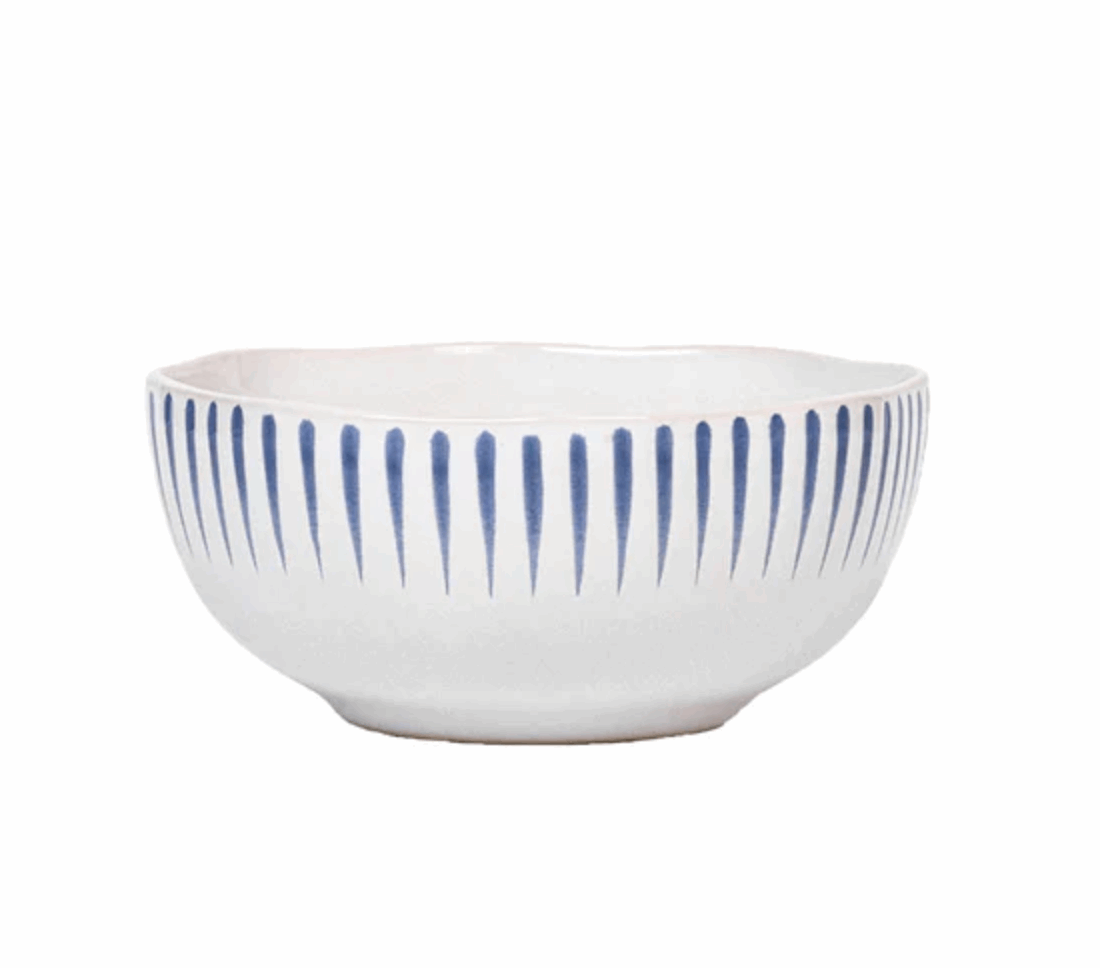 Juliska Sitio Stripe Cereal/Ice Cream Bowl - Delft Blue
