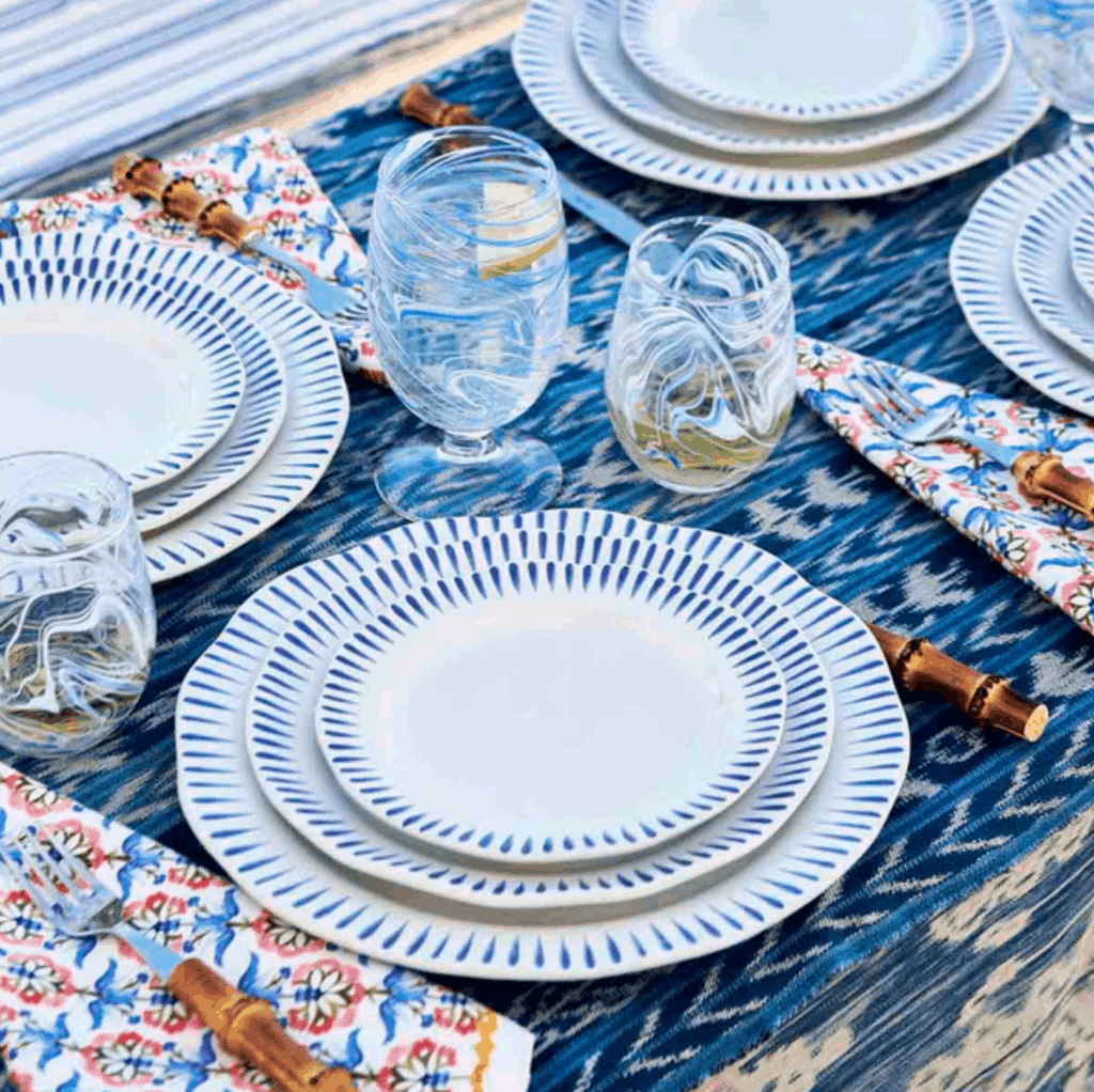 Juliska Sitio Stripe Cereal/Ice Cream Bowl - Delft Blue