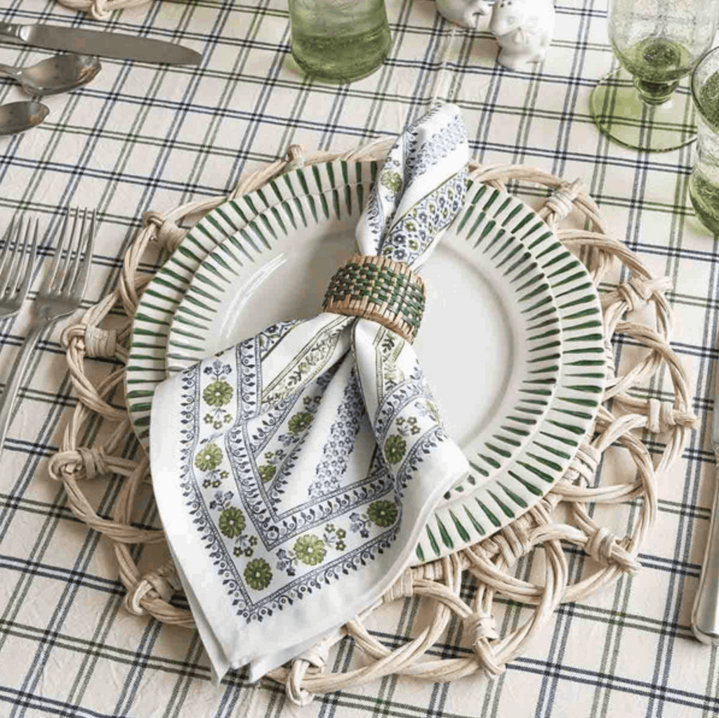 Juliska Sitio Stripe Dessert/Salad Plate - Basil