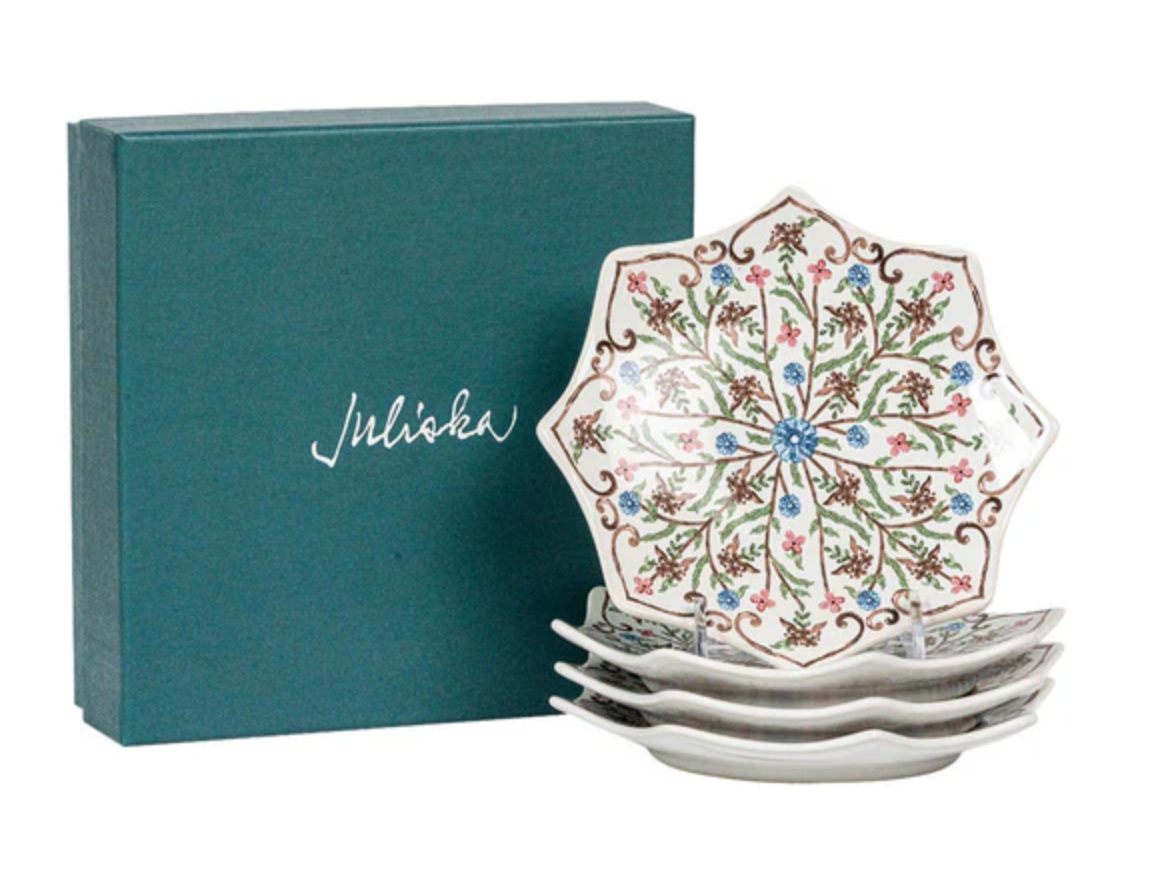Juliska Villa Seville Scalloped Side/Cocktail Plate Set