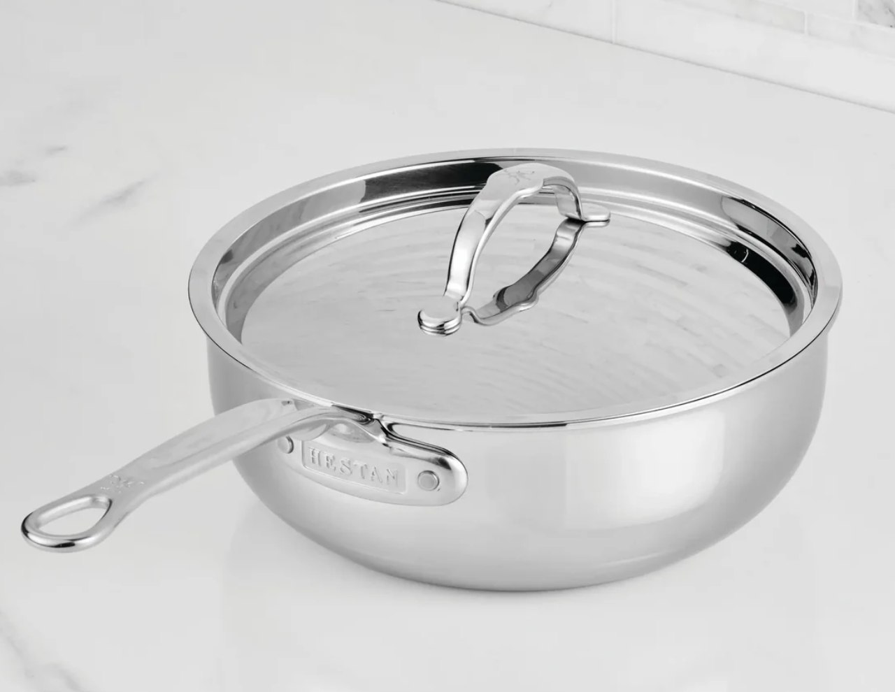 Hestan Polished Clad Stainless Steel Essential Pans with Lid - 3.5qt