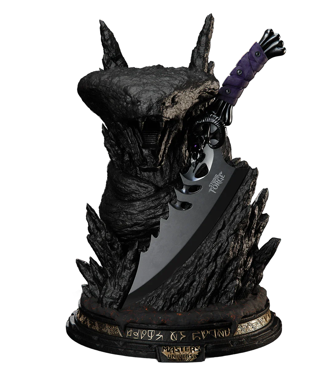 Masters of The Universe™ x StudioForge™ | SNAKE MOUNTAIN™ EDITION: The Blade of Havoc™ | 8” Collector’s Chef Knife & Display Stand