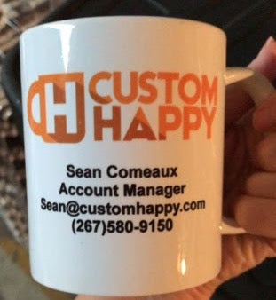 CustomHappy – 11oz White Custom Coffee Mugs (100 Qty)