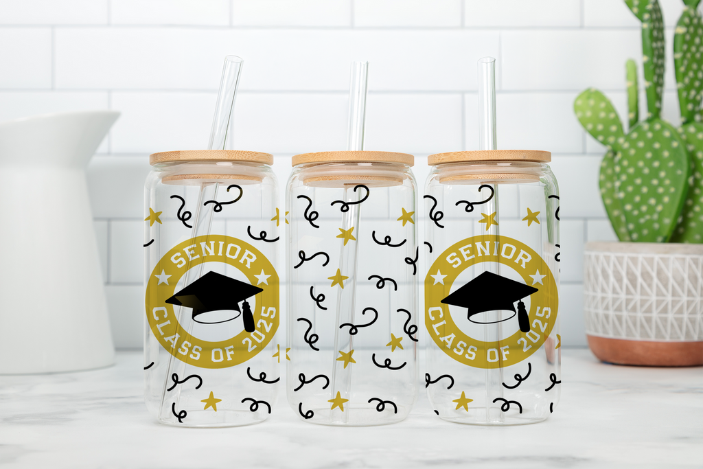 Digital Sublimation Designs - Graduation Glass Can Wrap