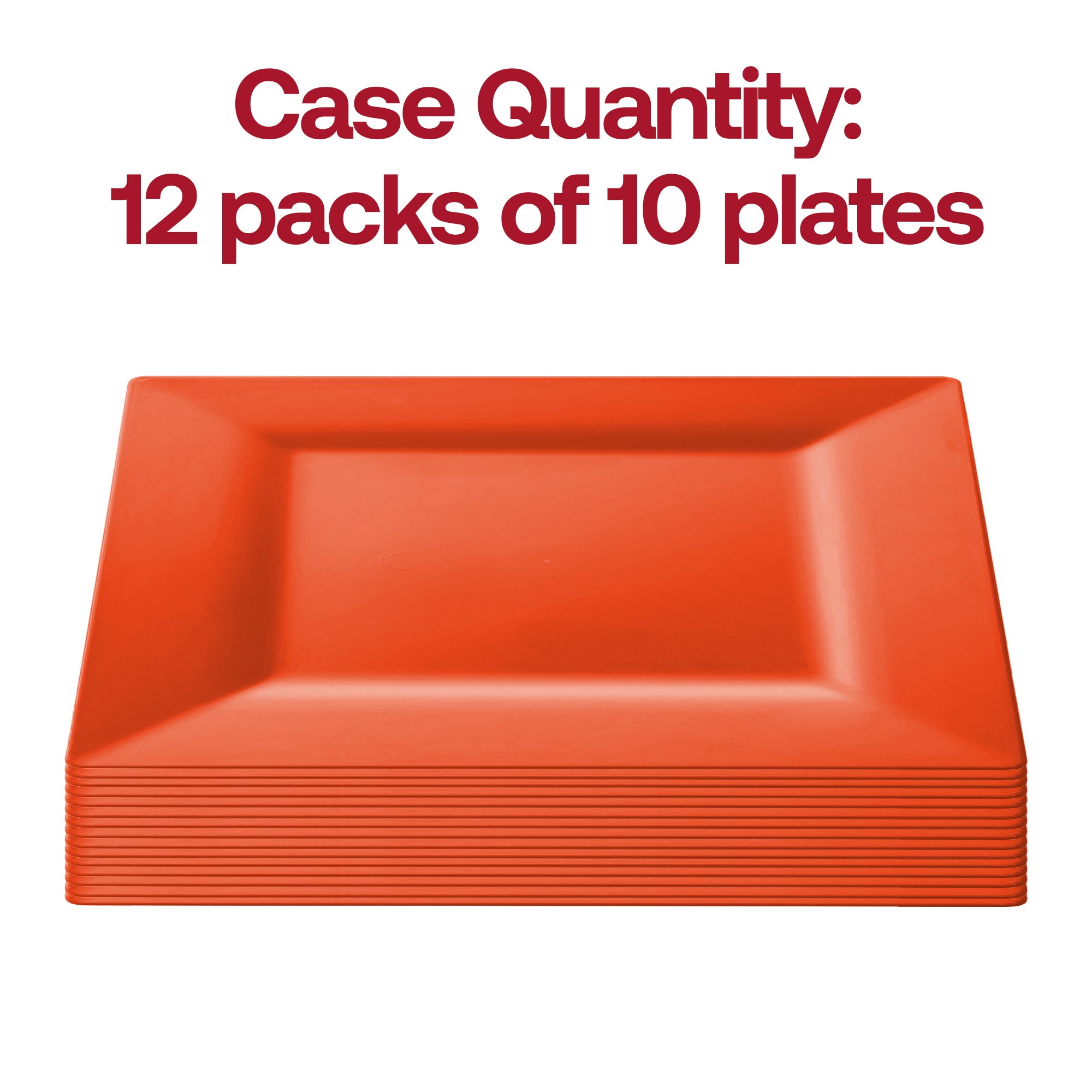 Tropical Coral Square Plastic Cake Plates (6.5")
