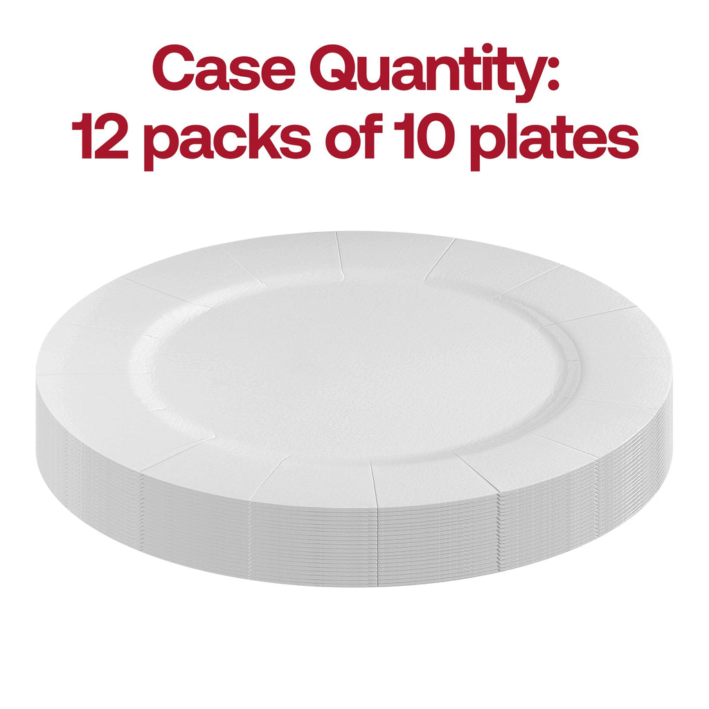 White Round Disposable Paper Charger Plates (13")