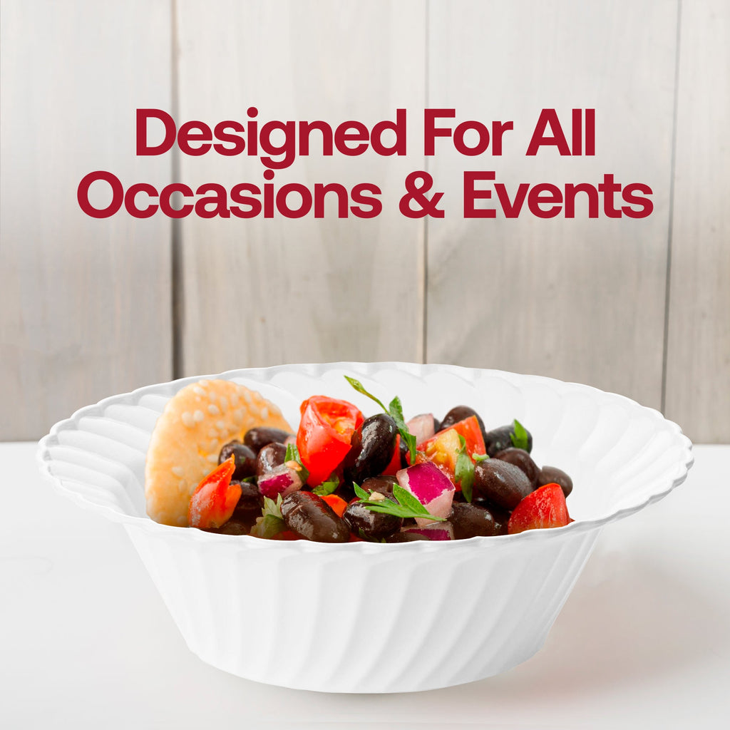 White Flair Plastic Dessert Bowls (5 oz.)
