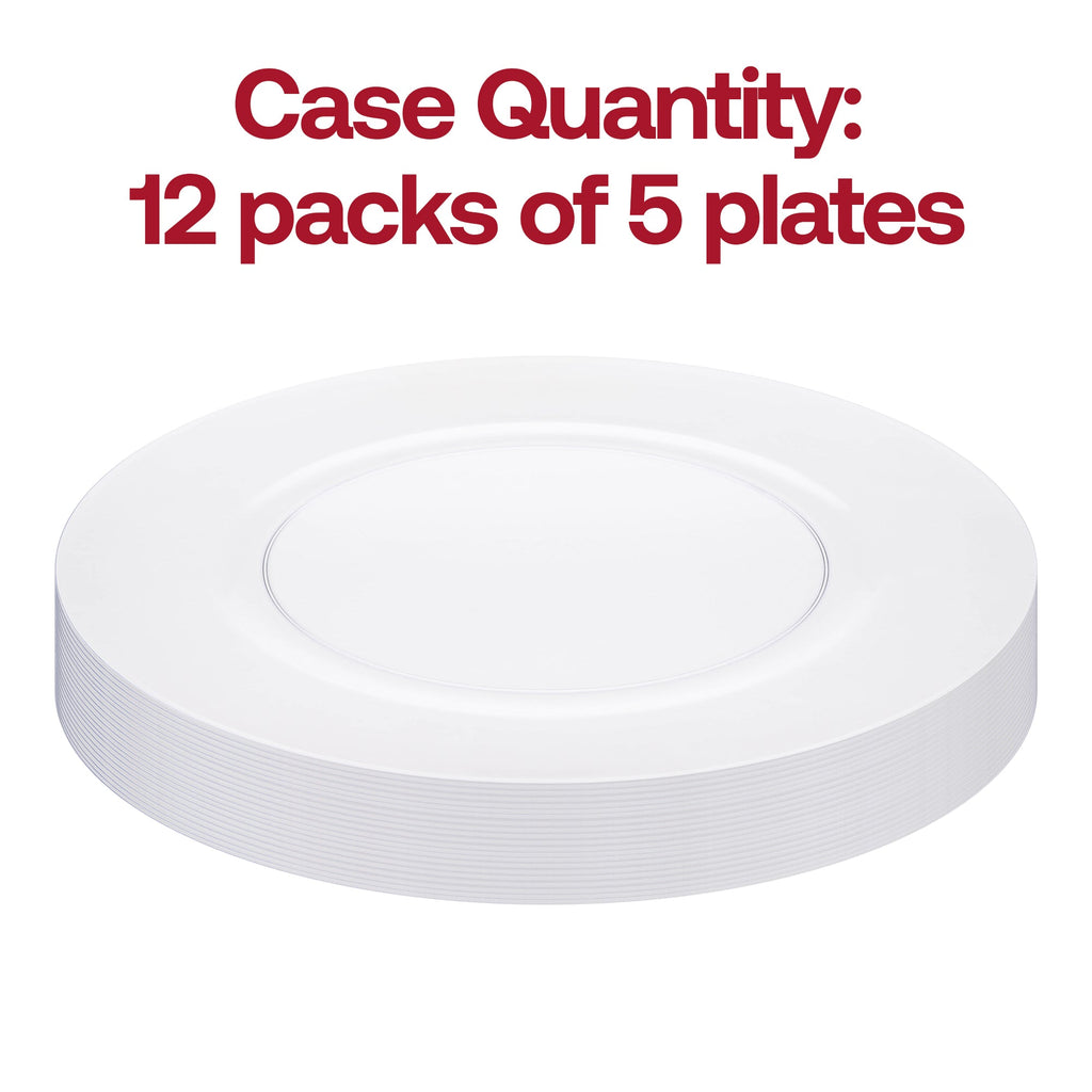 Clear Round Disposable Plastic Charger Plates (13")