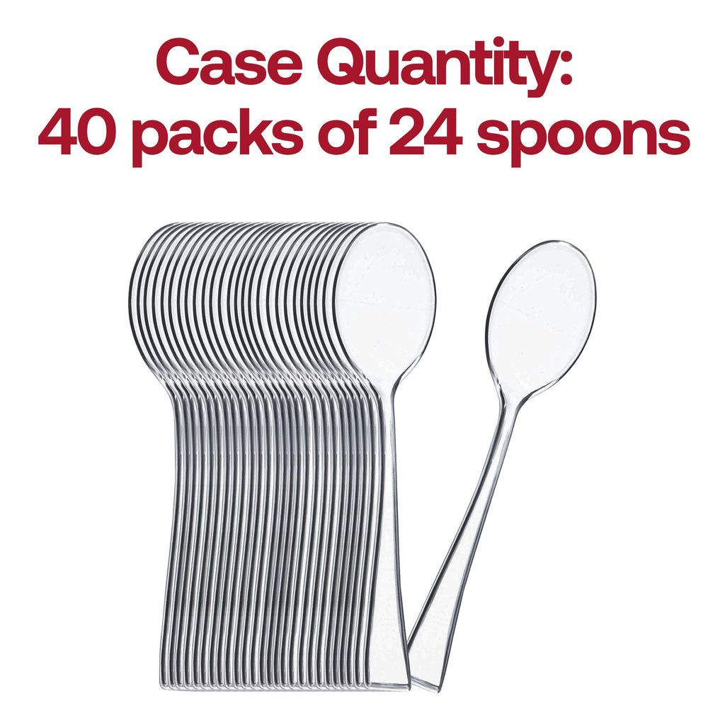 Clear Mini Plastic Disposable Tasting Spoons