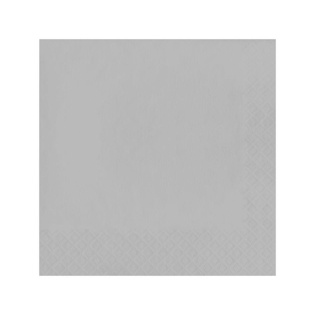 Shimmering Silver Paper Beverage/Cocktail Napkins