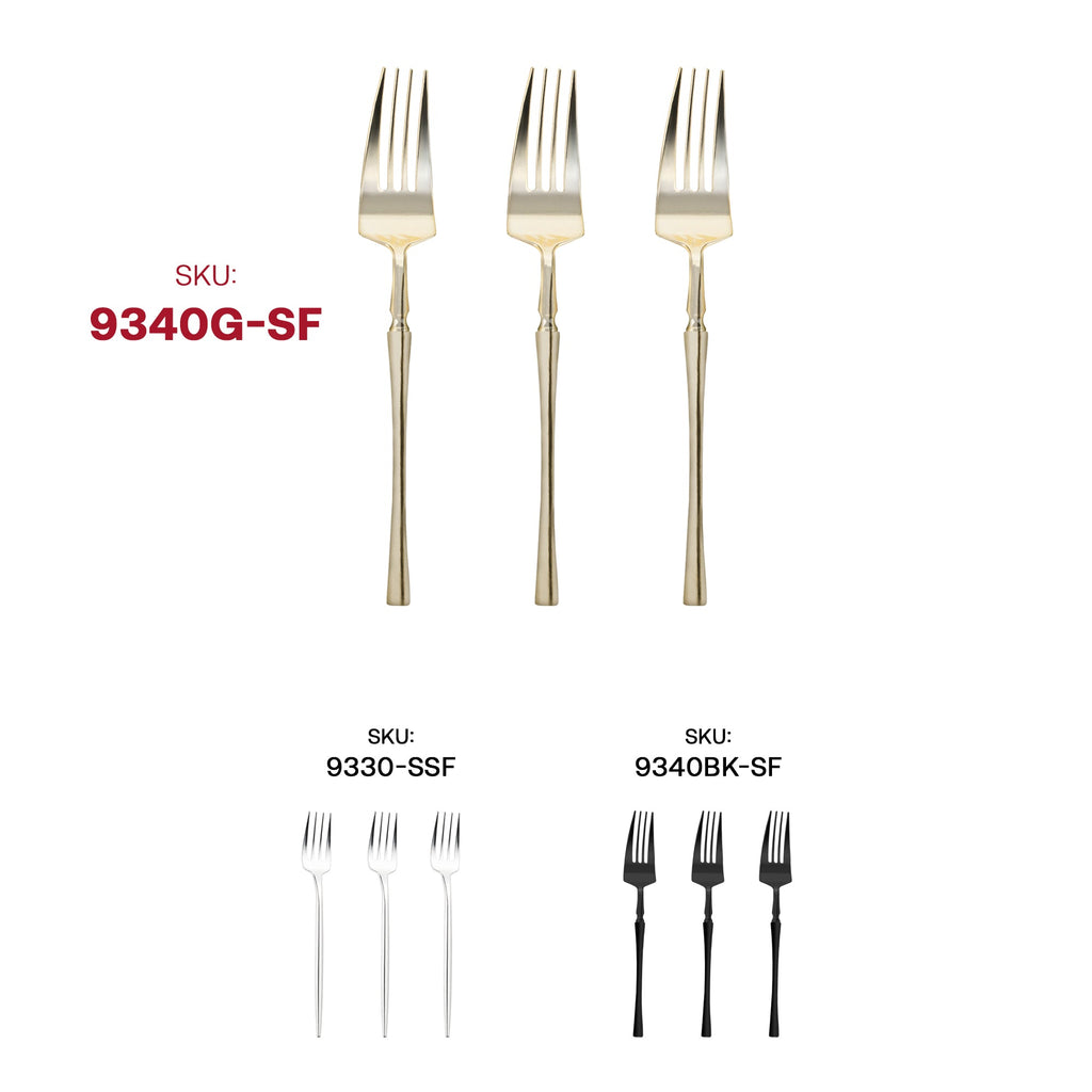 Shiny Gold Moderno Disposable Plastic Dinner Forks