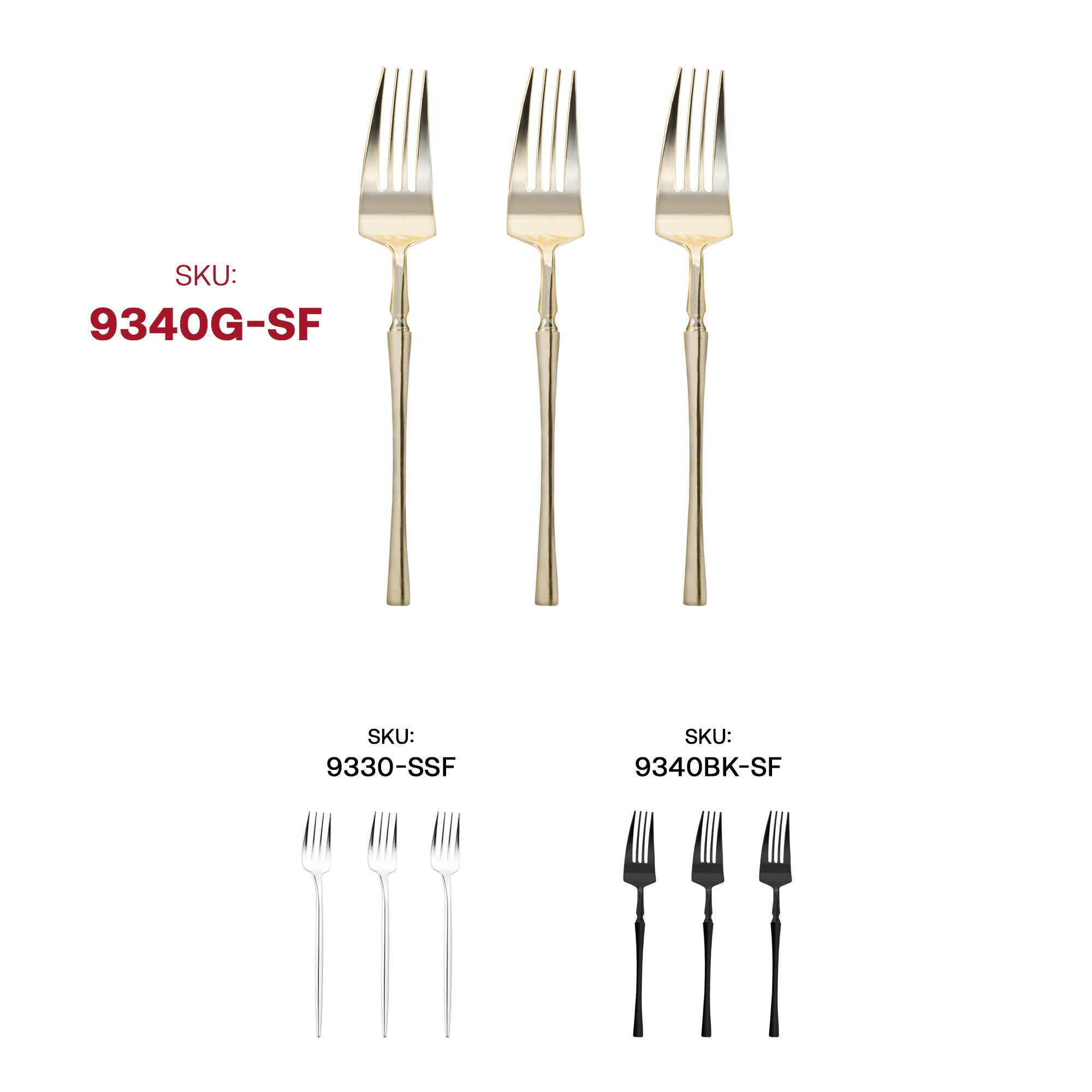 Shiny Gold Moderno Disposable Plastic Dinner Forks