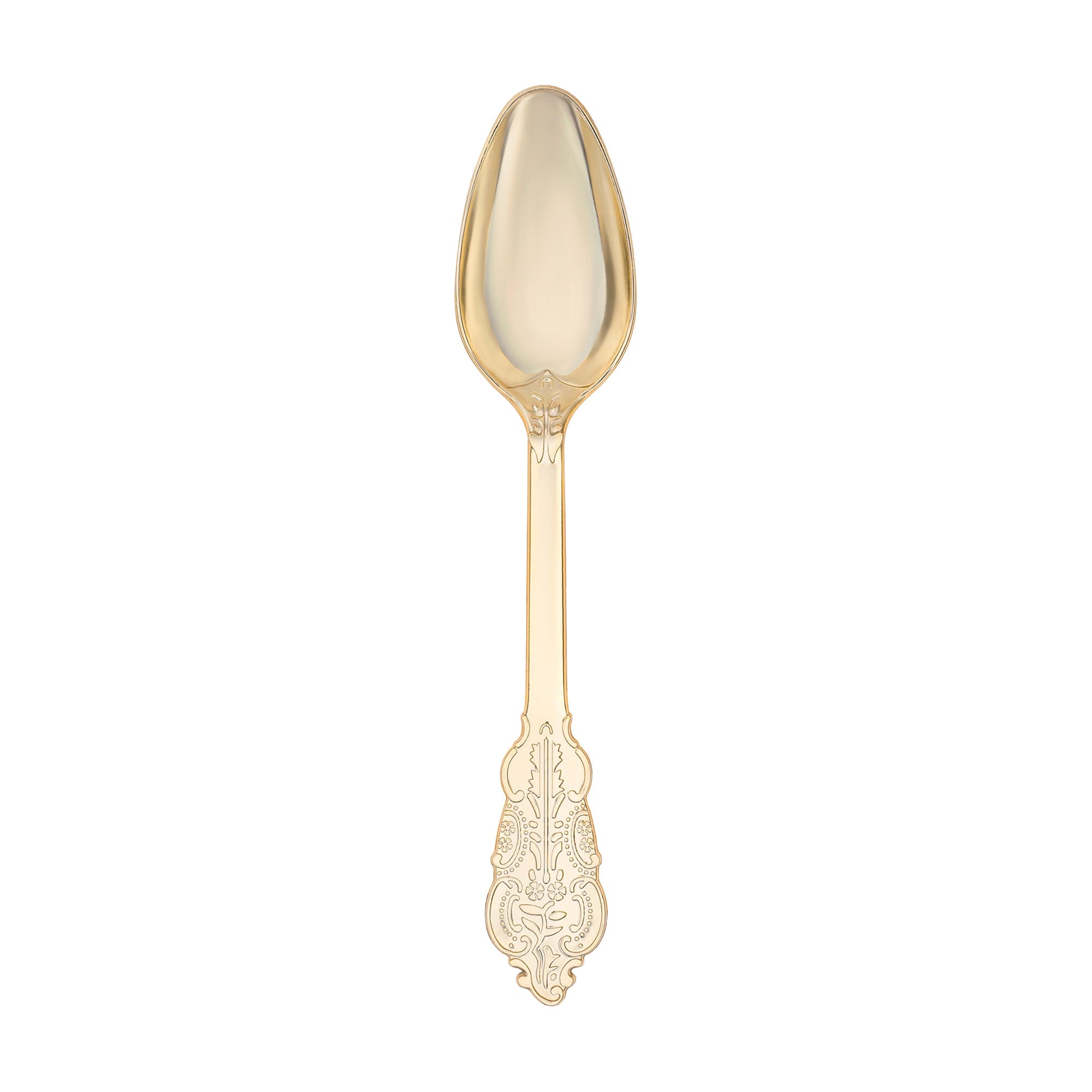 Shiny Baroque Gold Plastic Spoons