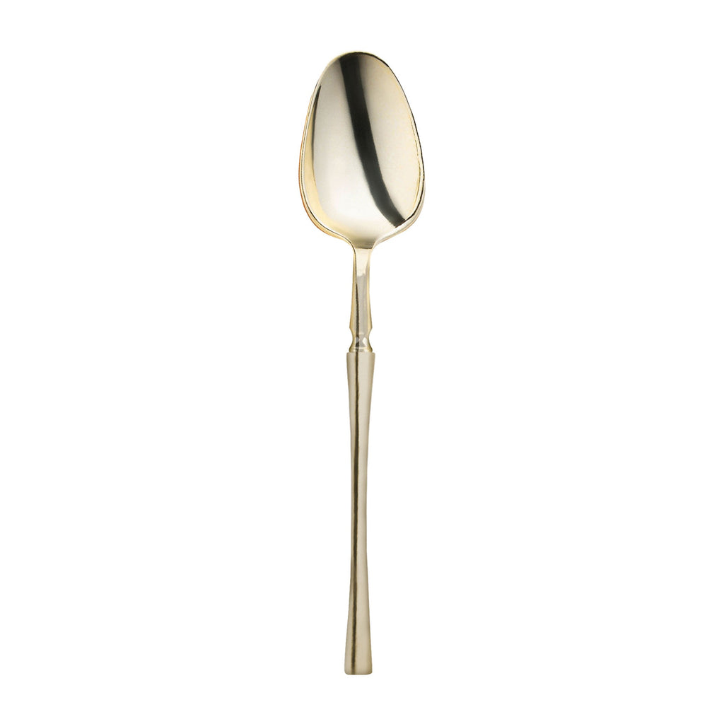 Shiny Gold Moderno Disposable Plastic Dinner Spoons