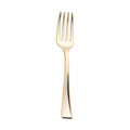 Shiny Metallic Gold Mini Plastic Disposable Tasting Forks