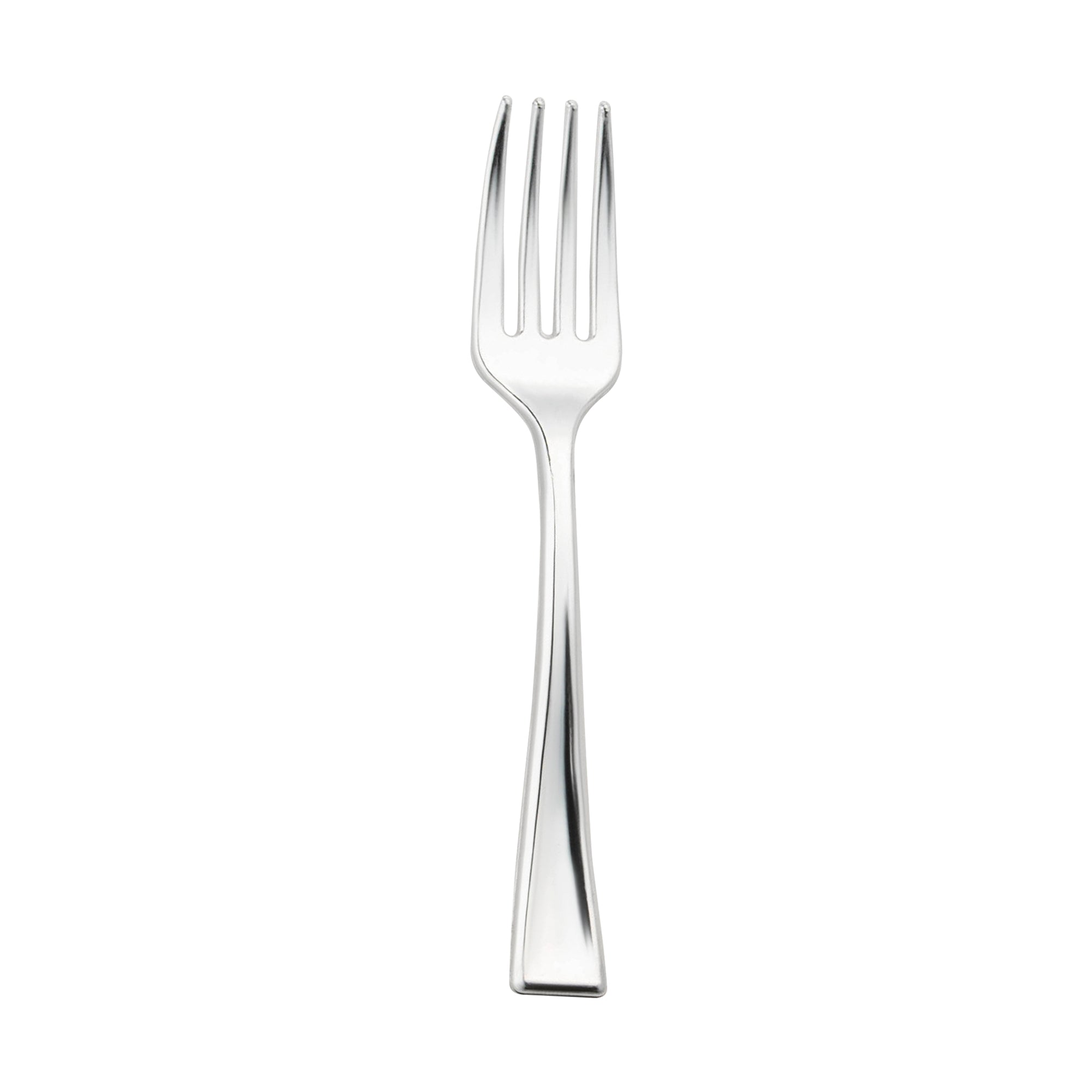 Shiny Metallic Silver Mini Plastic Disposable Tasting Forks