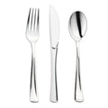 Shiny Metallic Silver Plastic Cutlery Combo Set