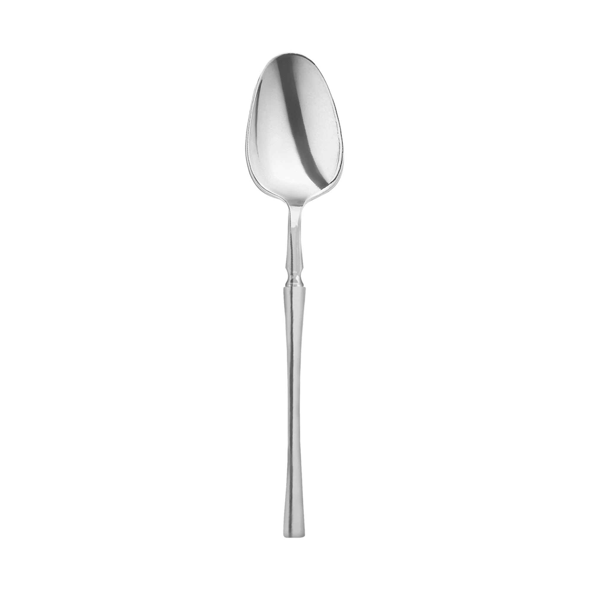 Shiny Silver Moderno Disposable Plastic Dessert Spoons