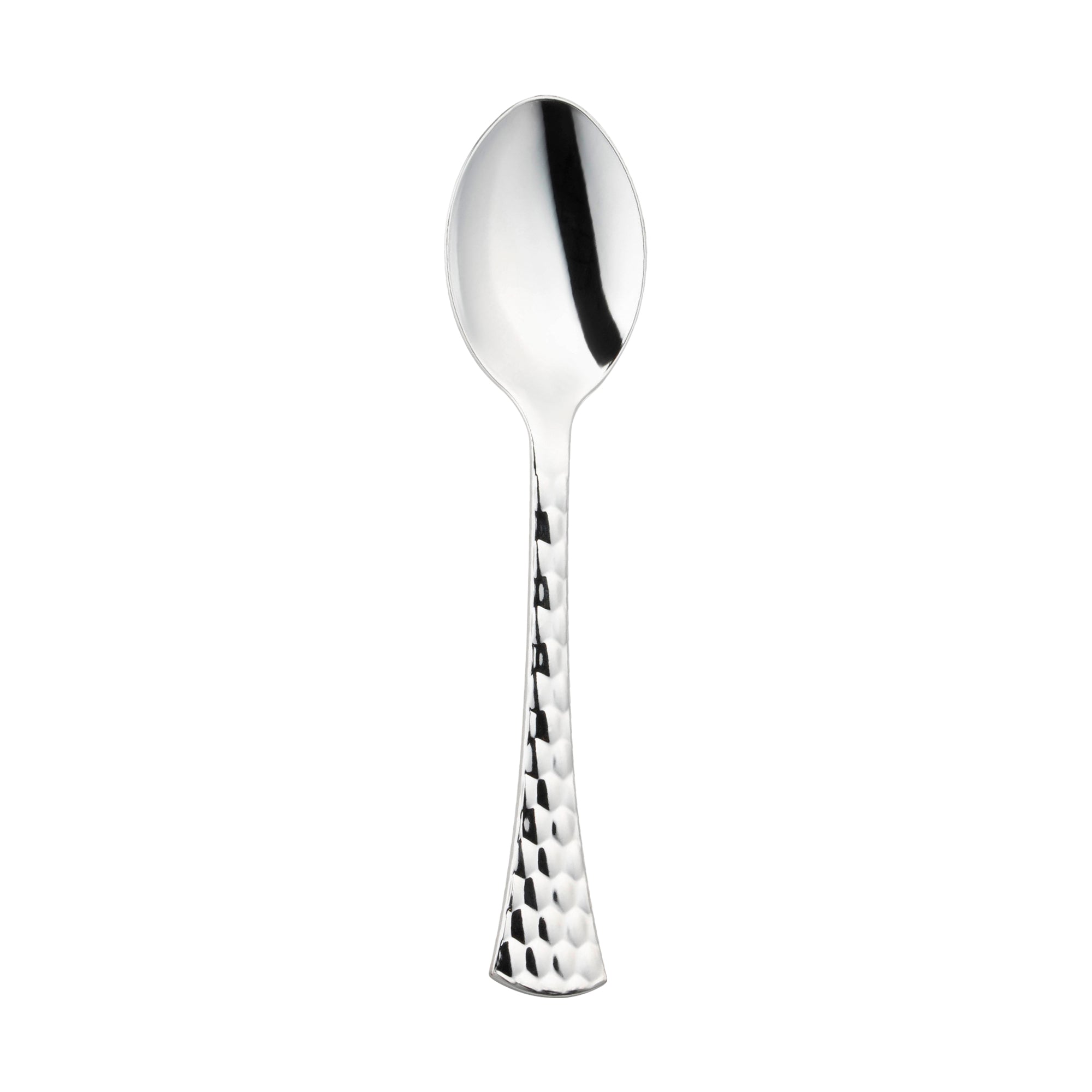 Shiny Silver Glamour Cutlery Disposable Plastic Spoons