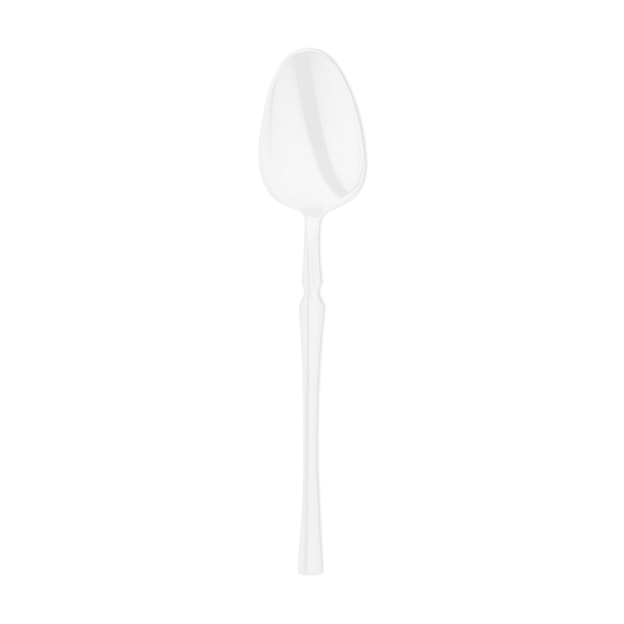 Solid White Moderno Disposable Plastic Dinner Spoons