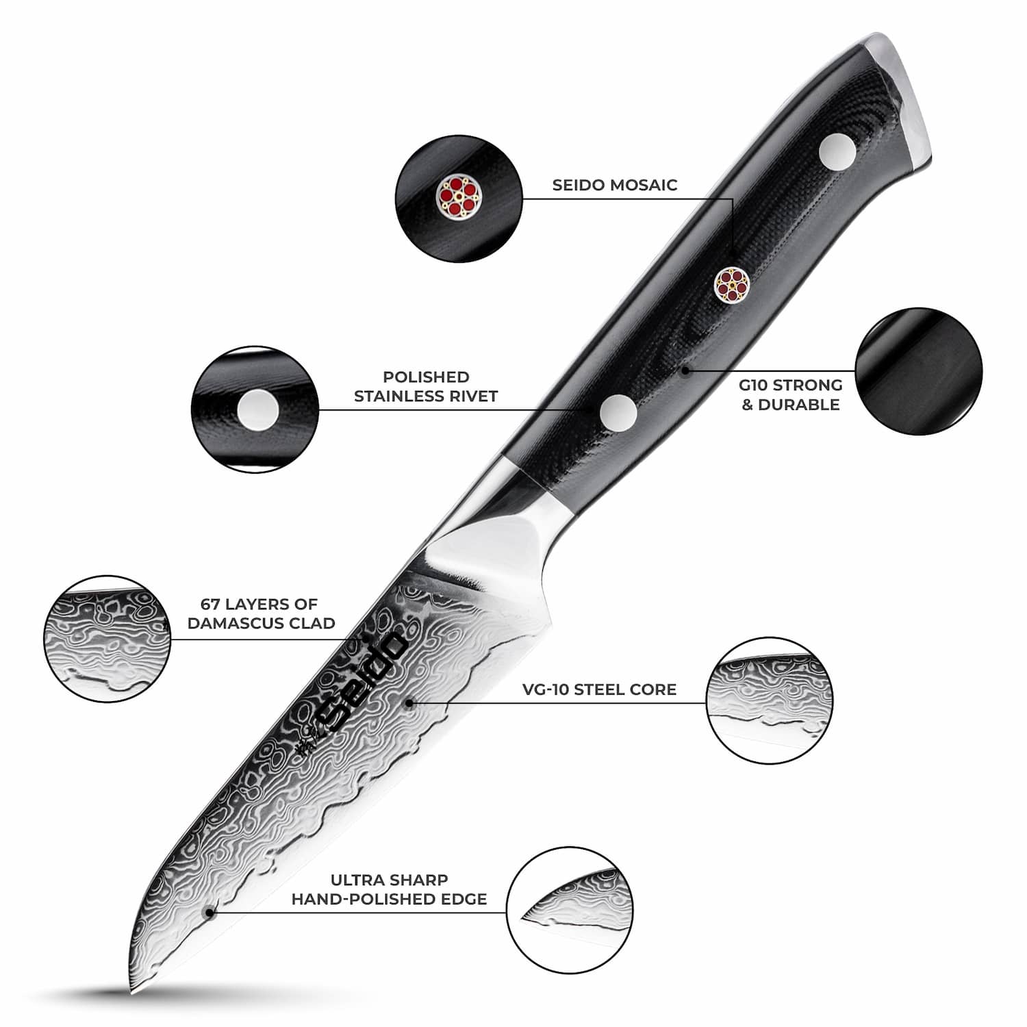 Shujin 3-piece Paring Knife Set
