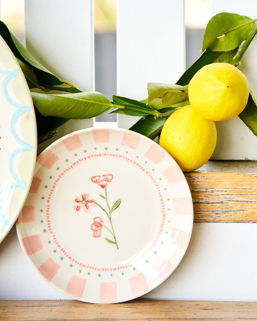 Set of June's Garden Side Plates / Geranium