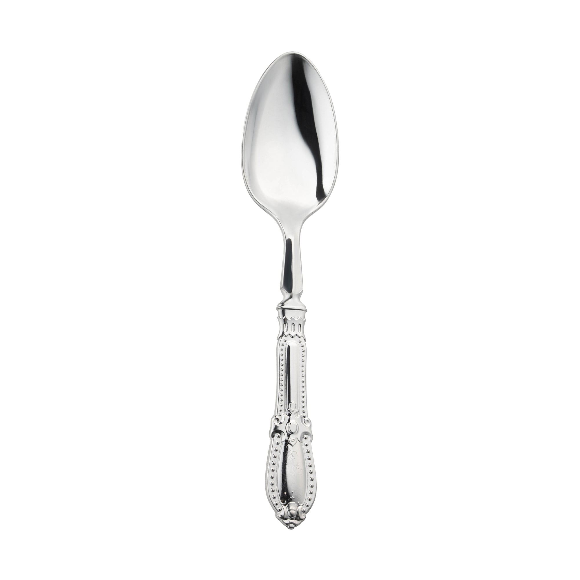 Silver Baroque Disposable Plastic Dinner Spoons
