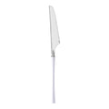 Silver with White Handle Moderno Disposable Plastic Dinner Knives