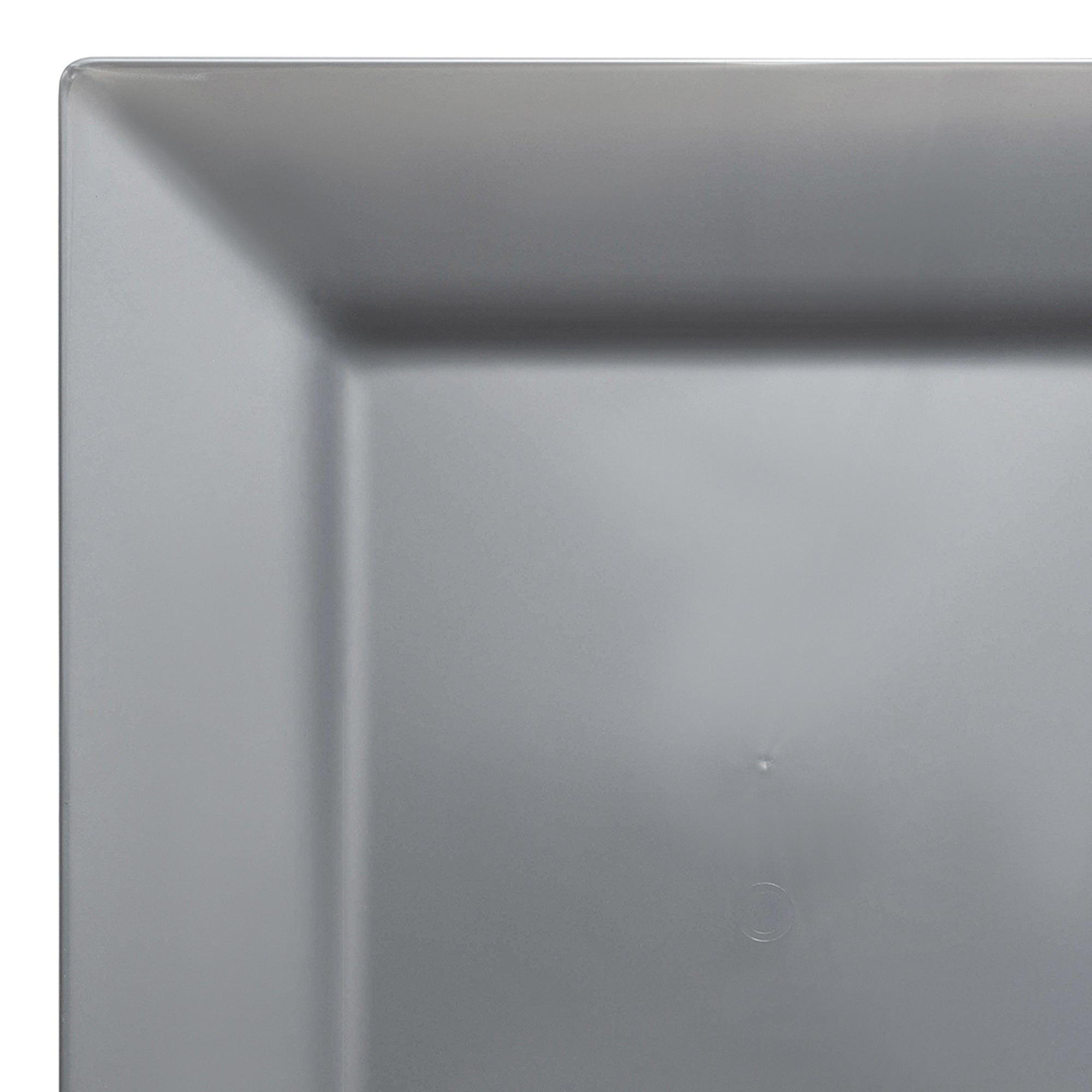 Silver Square Plastic Salad Plates (6.5")