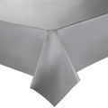 Silver Rectangular Disposable Plastic Tablecloths (54" x 108")